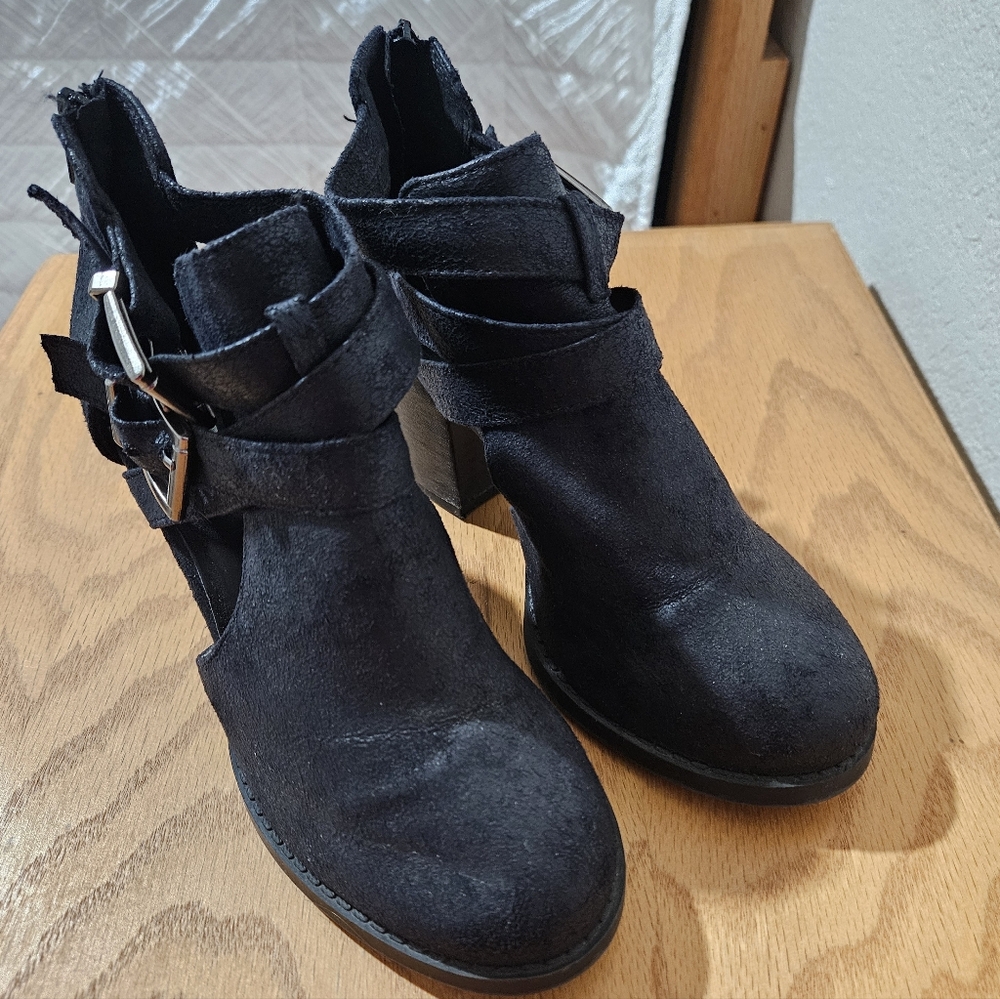 Black Suede Booties
